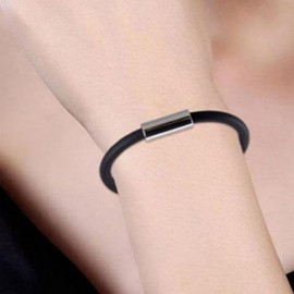 Couple Anti-Static Wristband Bracelet Band 20cm Brown