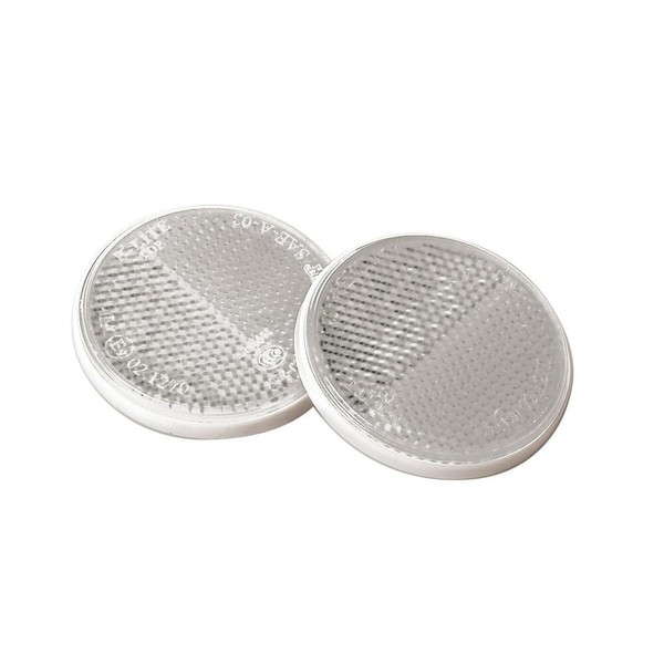 Lampa 20544 Pair Reflective Circles, certified, White, 65 mm Diameter