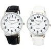 Men Women Casual Simple Black White Leather Deals Large Numbers