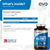 EVO NUTRITION Vitamin K2 MK-7 200mcg | 365 Vegetarian and