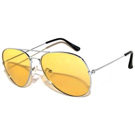 OWL Classic Aviator Style Sunglasses Colored Pink Lens Metal Frame UV 400 Womens Mens Sunglasses