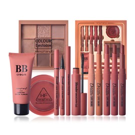 YAYAMIYA Makeup Set, Exquisite and Kawaii Cosmetic Set, 11 Pieces, Lipstick, Makeup Palette, Long Lasting, Beginners, Popular, Christmas Gift, New Year, Birthday, Celebration Gift (Makeup Set (11 Pieces)