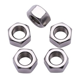 UNC #4-40 Stainless Steel Hex Nuts, 304 SS (18/8), Grade A2-70 Hexagon Head Nuts, No Coating, Bright Finish, 100 Pack