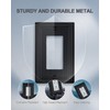 ZILLSEA 4-Pack Black Wall Outlet Covers, Classic Beadboard Switch Plate