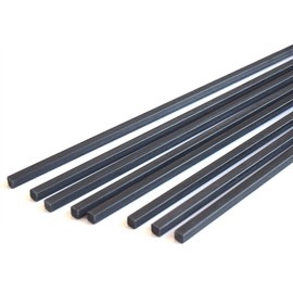 cncarbonfiber 8pcs 4.0mm Square Carbon Fiber Rods 4.0x4.0x420mm 1.42346mm Available