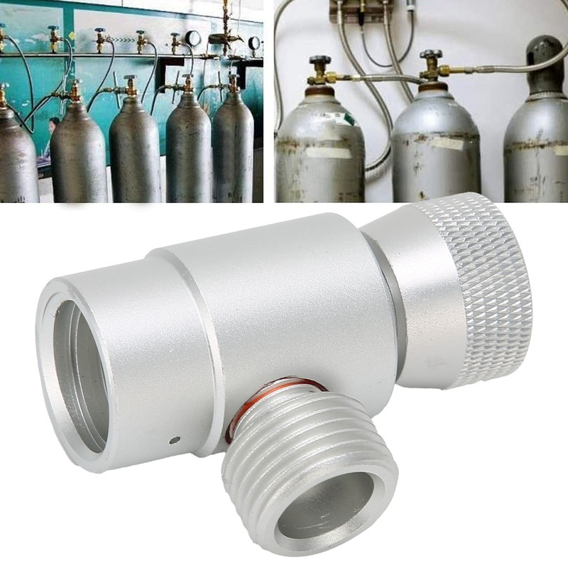 CO2 Refilling Adapter CGA320//TR21-4 Soda Valve Connector ASA Accessories Silver
