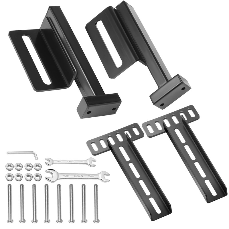 Colinktool Adjustable Headboard Bracket Kit - Black Metal Bed Frame