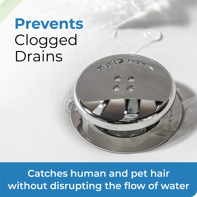 TubShroom Tub Drain Hair Catcher Combo Pack with Silicone Stopper,