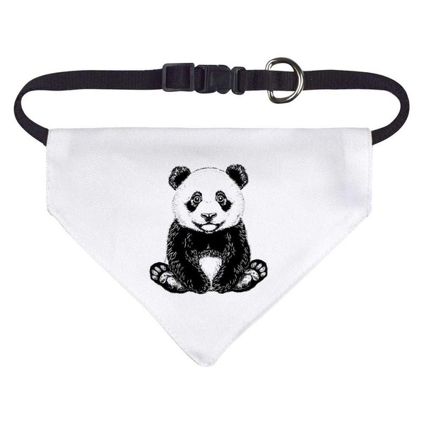 Small 'Panda Bear Cub Sitting' Dog/Cat/Pet Bandana (PD00050637)