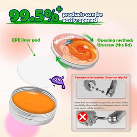 WATERELF Putty for Kids, Fidget Stress Relief Play Putty for Boys Girls Adults, Non-Sticky Therapy Toys - 3.11 Inch 3.2 Oz - NP002-Orange