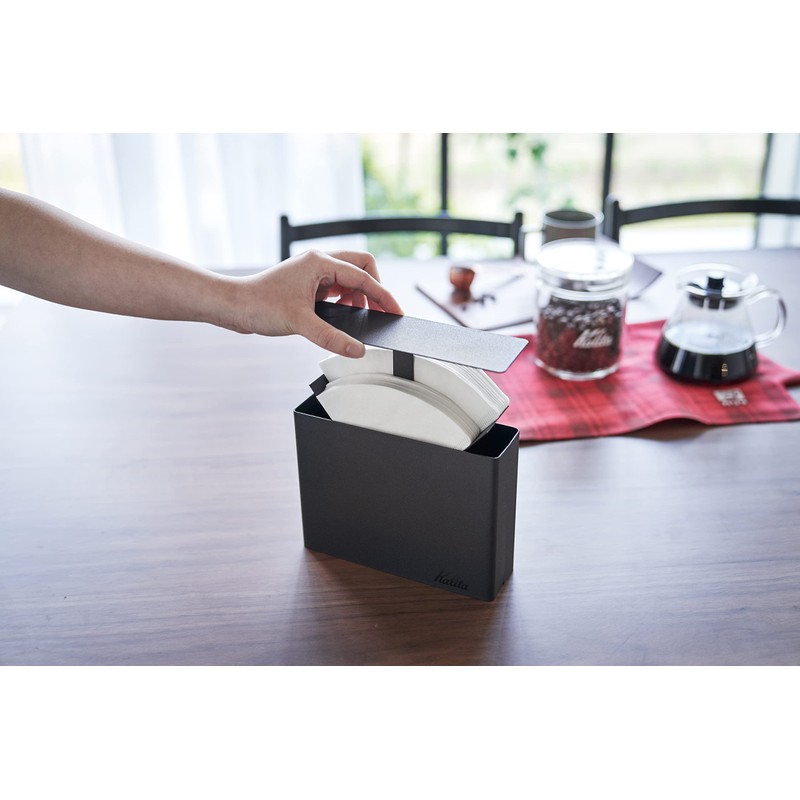 Carita Kalita Coffee Filter Case Black Dust Guard with Lid