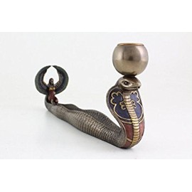 Top Collection Egyptian Goddess of Motherhood and Magic Incense Holder - Isis Sculpture with Outstretched Wings in Premium Cold Cast Bronze- 10.5-Inch Long Collectible Candle Holder and Incense Burner