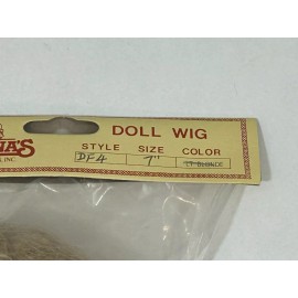 Tallina's Doll Wig TALLINA'S. Style DF4 Size 7" Color Light Blonde Doll Hair NEW