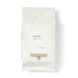 MUJI 84473302 Body Sheets for Sensitive Skin, 20 Sheets / Approx. 9.8 x 7.9 inches (250 x 200 mm)
