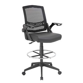 Boss Office Products Drafting Stool with, Black