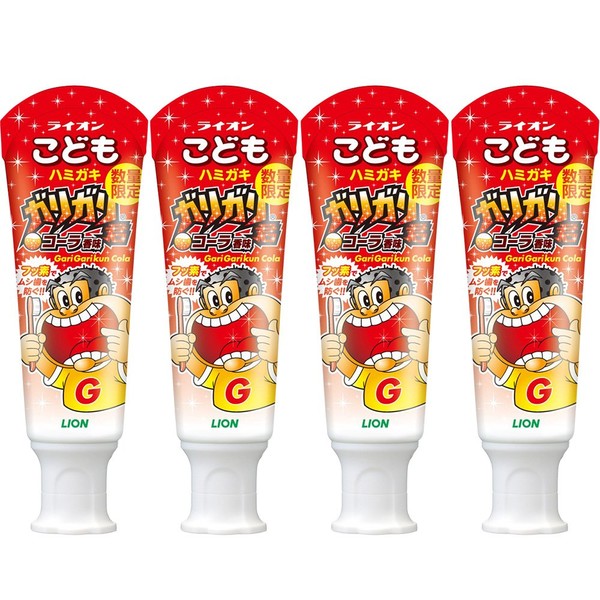 Lion Kodomo Toothpaste, Garigari-kun, Cola Flavor, 1.4 oz (40 g), 4 Pack