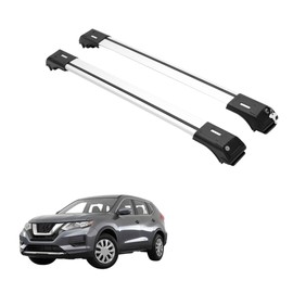 ERKUL Roof Rack Cross Bars for Nissan Rogue Sport 2017-2022 | Aluminum Crossbars with Anti Theft Lock for Rooftop | Compatible with Raised Rails - Silver