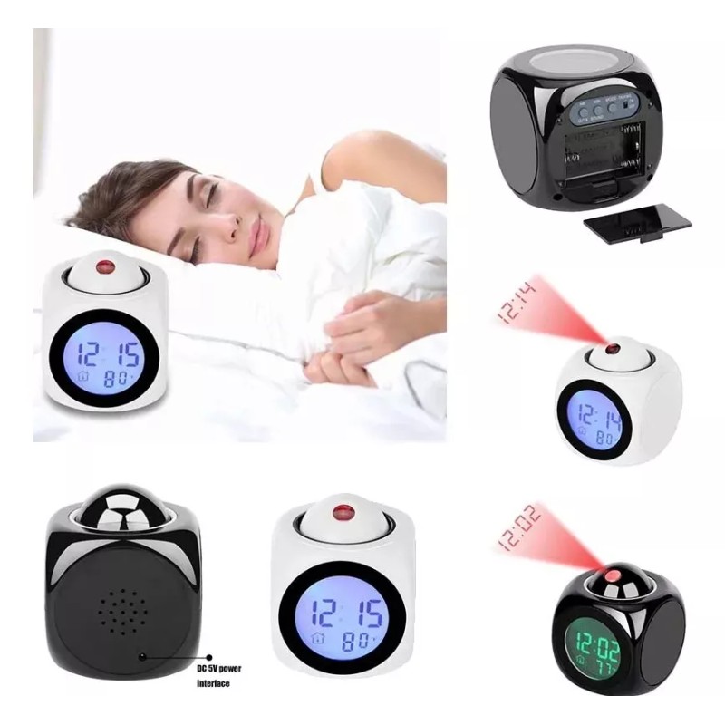 Extreme Beauty Reloj Proyector Despertador Digital Pantalla Lcd Parlante