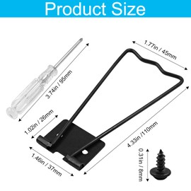 Murtenze 6 Pcs Easel Back, 3.34" Iron Picture Frame Easel Back - Reliable Photo Frame Stand with Screws & Screwsdriver for Crafts and Art Frames (Black)