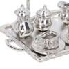 Keenso 1:12 Juego de Te Mini,Juego de Bandeja de Taza