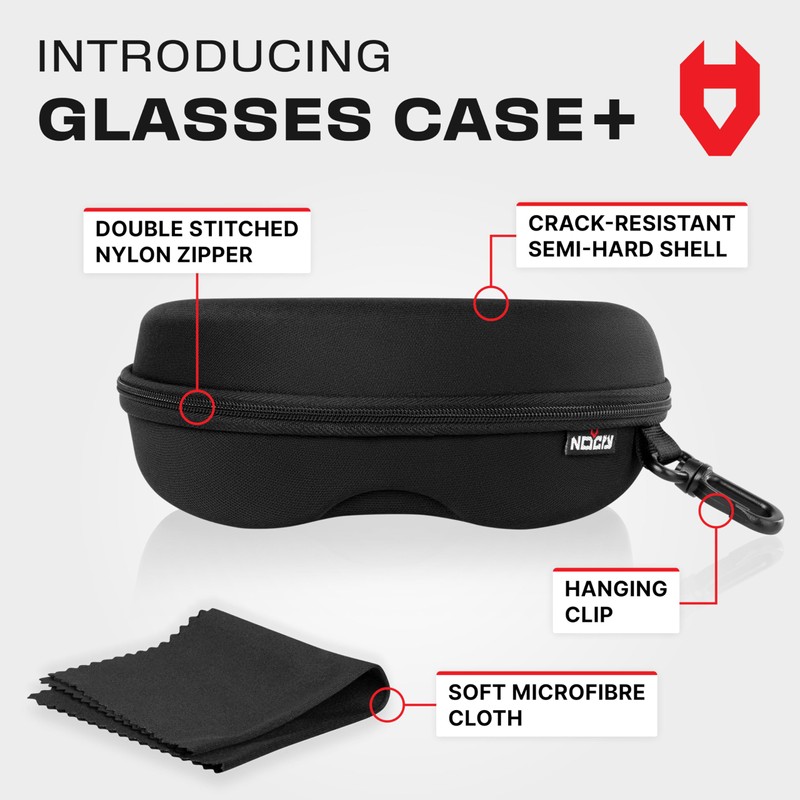 NoCry Storage Case for Safety Glasses with Felt Lining, Reinforced