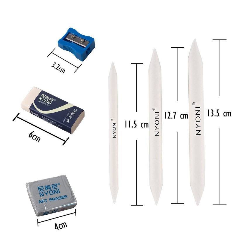 Nyoni Sketch Pencil Set for Artist, Beginner, Student with Metal