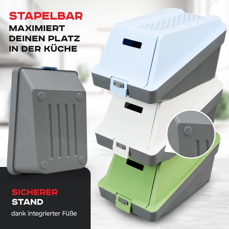 ARTECSIS Potato Storage Box - Ice Blue - Set of