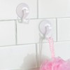 iDesign Power Lock Bathroom Shower Plastic Suction Cup Hooks for