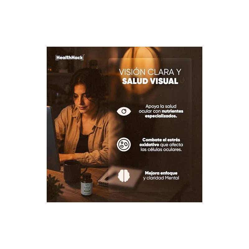 Health Hack Eagle Eye Platinum Apoya Visión Salud Ocular Polvo