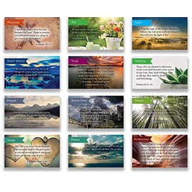 Logos Trading Post Pass Along Scripture Card Variety Pack | 12 Hand Picked Designs | 5 of Each Design | Pack of 60 - Assortment 9
