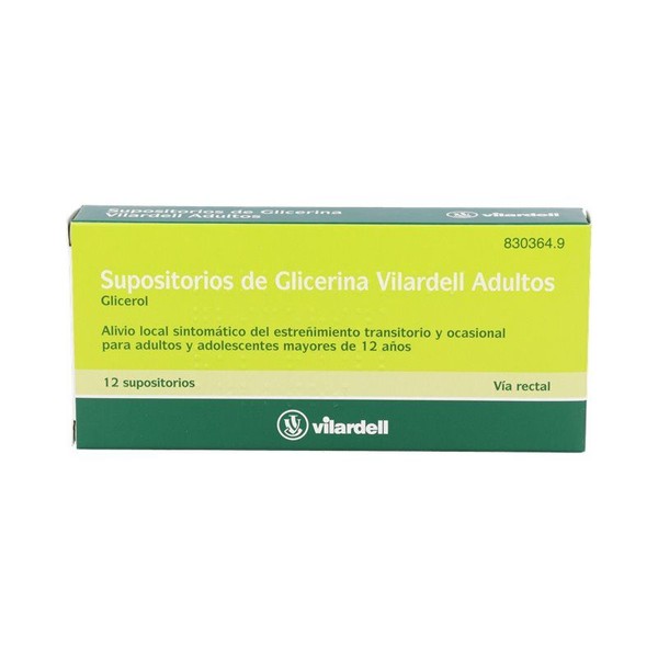 Vilardell Glycerin Suppositories Adults 3 G 12 Suppositories