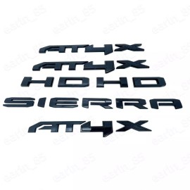 General Motors 2023 - 2025 GMC Sierra 2500HD 3500HD Sierra HD AT4X Black Emblem Badges Kit