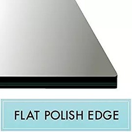 14" x 26" Rectangle Tempered Glass Table Top 3/8" Thick Flat Polish Edge and Touch Corners