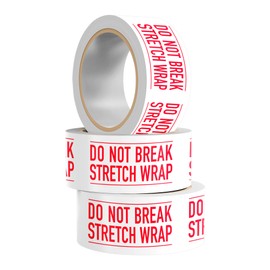 TULLIX Warning Label Tape for Shipping, Caution Packaging Tape Roll for Parcel, Package, Cardboard, Boxes, HotMelt Sealing Packing Printing Tape 2" x 110 Yard (per roll) (DO NOT Break)