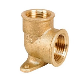 Wall Mounted Brass Elbow Pipe Fitting Connection Back Plate Backplate FxF 1/2"