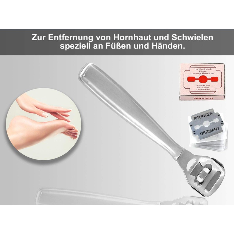 Premium Solingen Callus Rasp Set – Plane and 11 Blades/Made