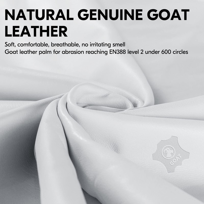 Vgo... 1 Pair Unlined Safety Goatskin Leather Work Gloves Men,Rigger