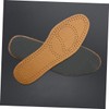 PACKOVE 3 Pairs Shock-Absorbing Leather Insoles Breathable Shoe Cushions for