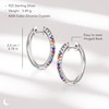 Amberta Lumini Women's 925 Sterling Silver Rainbow Earrings, Sterling Silver,