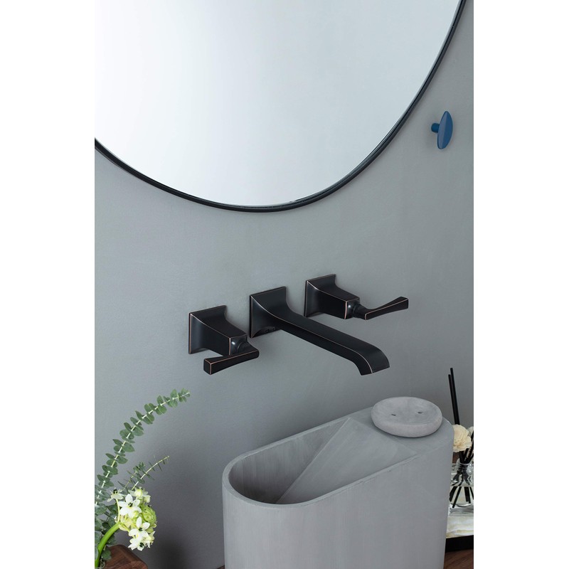 SITGES Bathroom Wall Faucet, Heavy Duty, Brass Constructed Wall Mount