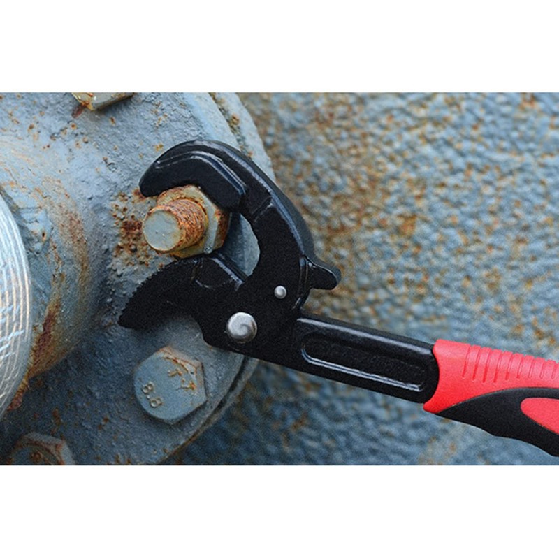 TEHAUX Multi-Functional Adjustable Wrench Self-Locking Design for Pipes Heavy-Duty Construction