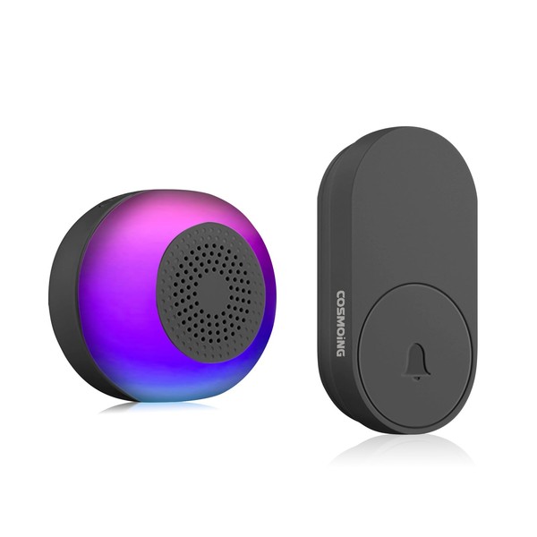 Wireless Doorbell IP66 Waterproof 59 Chimes 760 Feet 115dB with