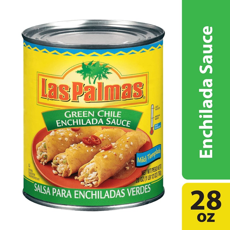 Las Palmas Green Chile Enchilada Sauce, Mild, 28 Ounce (Pack