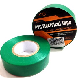 1 x Green Electrical PVC Insulation/Insulating Tape 19mm x 20m - Flame Retardant