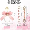 Oaiyeie 3PCS Bag Extension Bow Keychain Kits, Bag Strap Extenders,