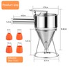 QUJIFETU Pancake Dispenser，Stainless Steel Pancake Batter Dispenser with Squeeze Handle