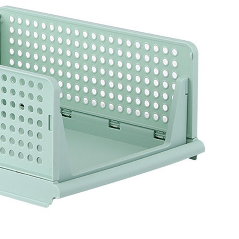 Stackable Storage Basket Plastic Large Open Drawer Wardrobe Cloth Container