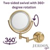 JERDON Wall-Mounted Magnifiying Makeup Mirror with Lights - Direct Wire