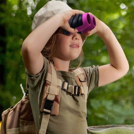 BIBOYELF Binoculars Toys for Children,Birthday Gifts for 4-9 Old Year Girls for Outdoor Play,5-12 Old Year Girls Boys Presents,Best Gift for kids Hunting,Learning (Pink)