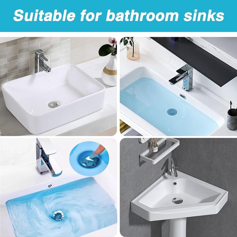 Sink Drain Strainer, Universal Bathroom Sink Plug, Pop-Up Small Bathroom
